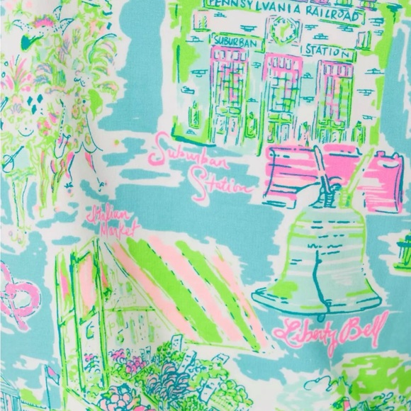 Brand New Lilly Pulitzer UPF 50+ Skipper Popover Lilly Loves Philly, L - Picture 3 of 5